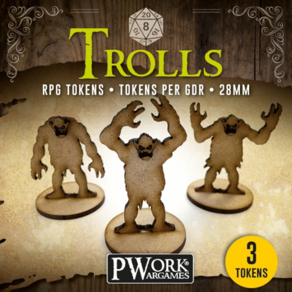 Trolls - RPG tokens - Pwork Wargames