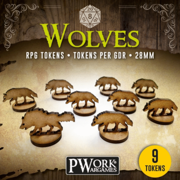 Wolves - RPG tokens - Pwork Wargames