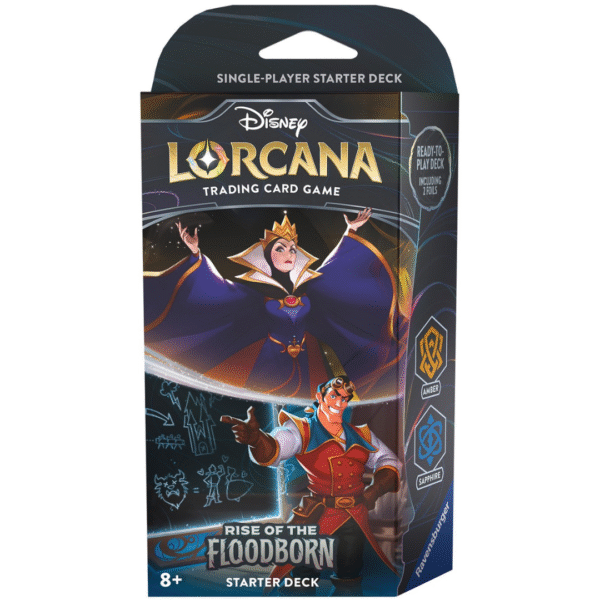 Disney Lorcana - Rise of the Floodborn - Amber/Sapphire Starter Deck (Inglese)