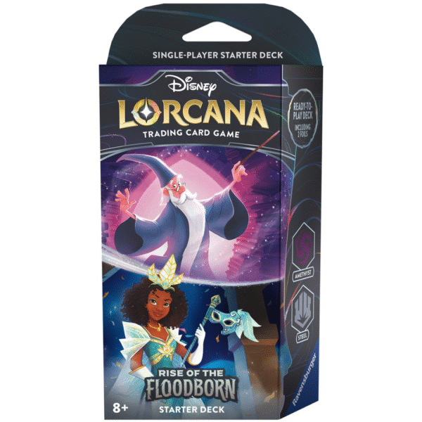 Disney Lorcana - Rise of the Floodborn - Amethyst/Steel Starter Deck (Inglese)