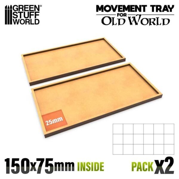 Vassoi di Movimento MDF - 150x75mm