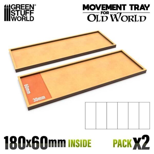 Vassoi di Movimento MDF - 180x60mm