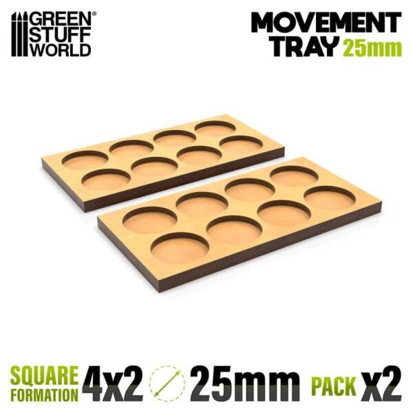 Vassoi di Movimento MDF 25mm 4x2 - Rotondo