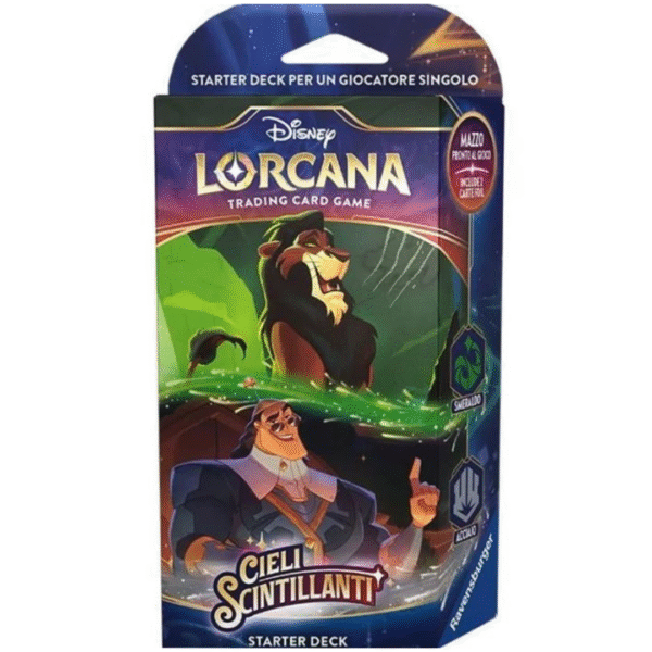 Disney Lorcana - Cieli Scintillanti - Starter Deck Smeraldo/Acciaio (Italiano)