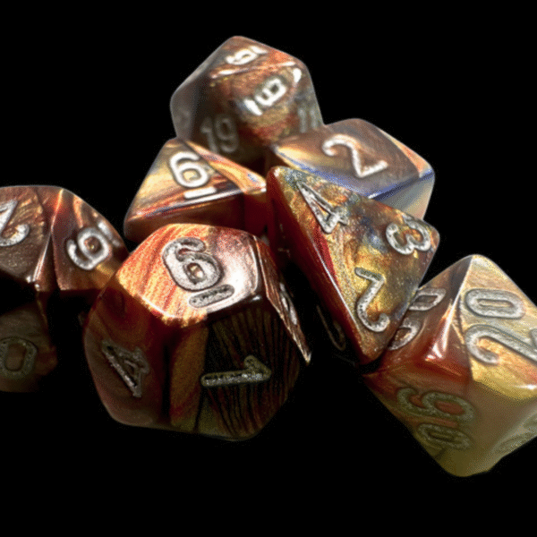 Chessex - Set da 7 Mini Dadi - Gold/Silver