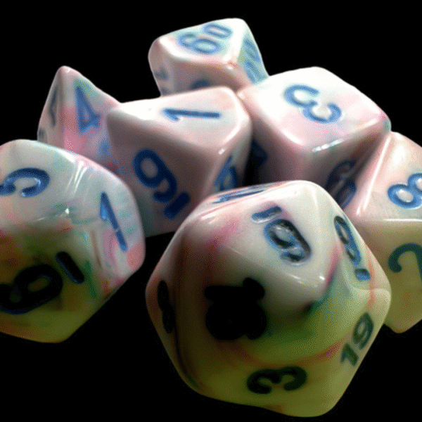 Chessex - Set da 7 Mini Dadi - Pop Art/Blue