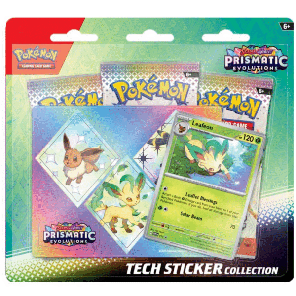 Pokémon - Evoluzioni Prismatiche - Scarlatto e Violetto 8.5 - Collezione con Adesivi - Leafeon