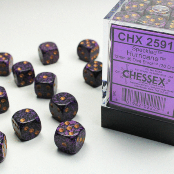 Set 36 Dadi D6 (12mm) - Speckled Hurricane