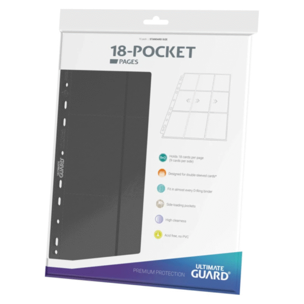 Ultimate Guard - Pagina da 9 Tasche - Standard Size x10 (Grigio)