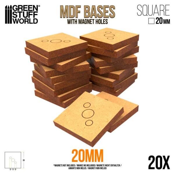 Basi MDF Old World - Quadrate 20 mm