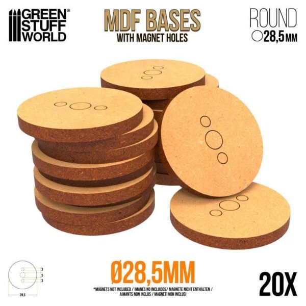 Basi MDF - Tonde 28,5 mm