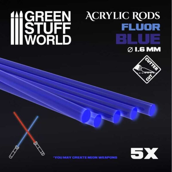 Barre Acriliche - Tonde 1,6 mm Fluor BLU