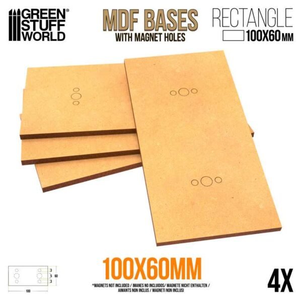 Basi MDF - Rettangolari 100x60mm