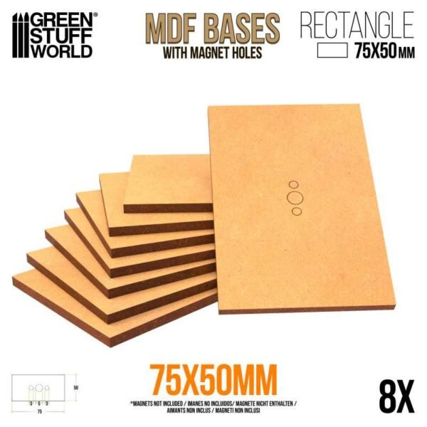 Basi MDF - Rettangolari 75x50mm