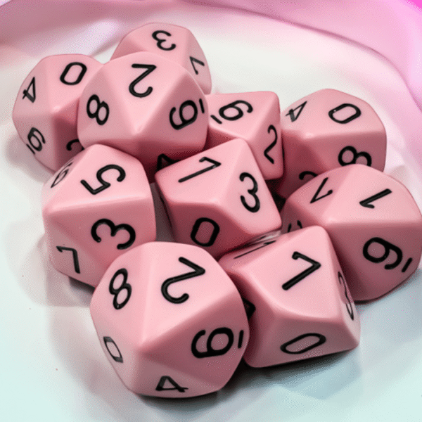 Opaque Pastel Pink/black Set da 10 D10