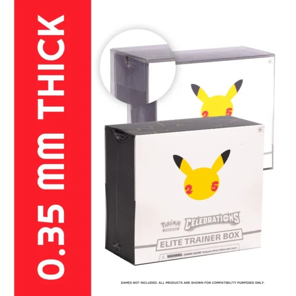 Pokemon Display Case PET Protector ETB Elite Trainer Box (0.35mm) x5