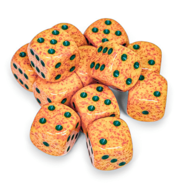 Set 12 Dadi D6 (16mm) Speckled Lotus