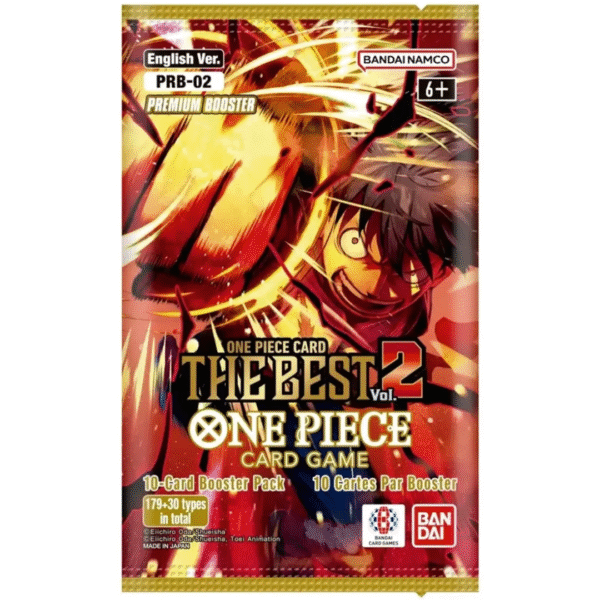 One Piece Card Game - The Best Vol.2 PRB-02 -  Busta Singola da 10 Carte (Inglese)