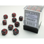 Chessex - Set 36 Dadi D6 (12mm) - Velvet Black/Red