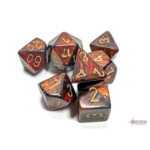 Chessex - Set da 7 Dadi Misti - Scarab Blue Blood/Gold