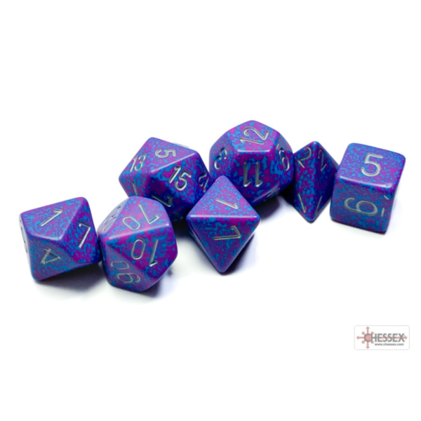 Chessex - Set da 7 Dadi Misti - Speckled Silver